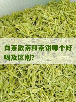 白茶散茶和茶饼哪个好喝及区别？