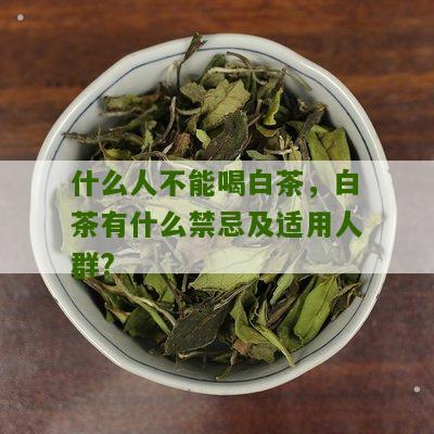 什么人不能喝白茶，白茶有什么禁忌及适用人群?