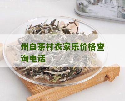 州白茶村农家乐价格查询电话