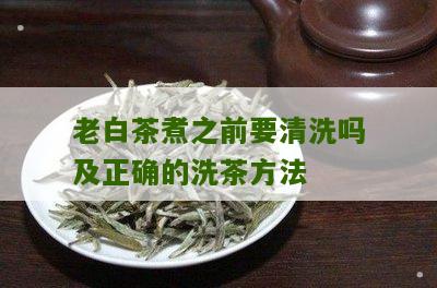 老白茶煮之前要清洗吗及正确的洗茶方法