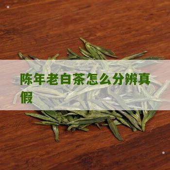 陈年老白茶怎么分辨真假