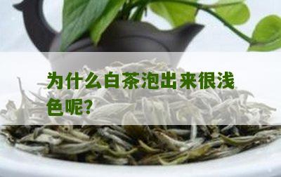 为什么白茶泡出来很浅色呢？