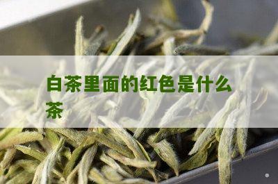 白茶里面的红色是什么茶