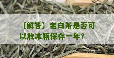 【解答】老白茶是否可以放冰箱保存一年？