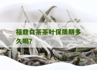 福鼎白茶茶叶保质期多久喝？