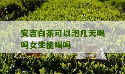 安吉白茶可以泡几天喝吗女生能喝吗