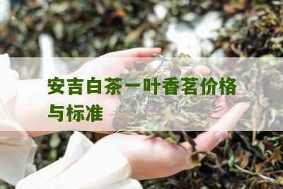 安吉白茶一叶香茗价格与标准