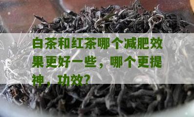 白茶和红茶哪个减肥效果更好一些，哪个更提神，功效?