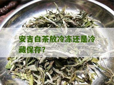 安吉白茶放冷冻还是冷藏保存？