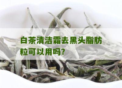 白茶清洁霜去黑头脂肪粒可以用吗？