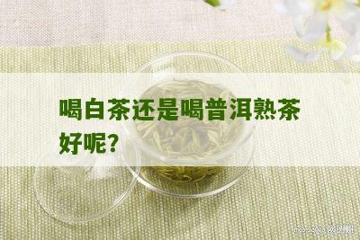 喝白茶还是喝普洱熟茶好呢？