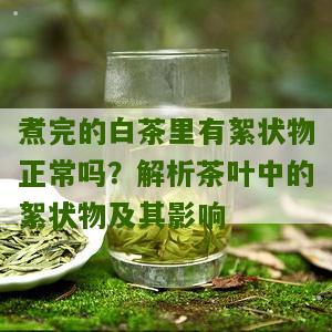 煮完的白茶里有絮状物正常吗？解析茶叶中的絮状物及其影响