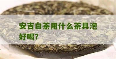 安吉白茶用什么茶具泡好喝？