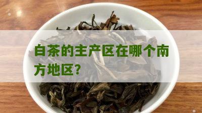 白茶的主产区在哪个南方地区？