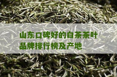 山东口碑好的白茶茶叶品牌排行榜及产地