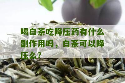 喝白茶吃降压药有什么副作用吗，白茶可以降压么？