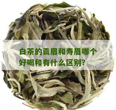 白茶的贡眉和寿眉哪个好喝和有什么区别？