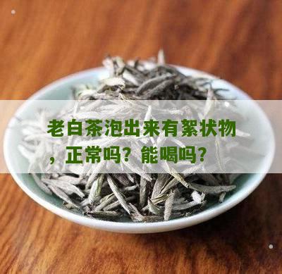 老白茶泡出来有絮状物，正常吗？能喝吗？