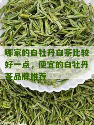 哪家的白牡丹白茶比较好一点，便宜的白牡丹茶品牌推荐