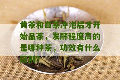 黄茶和白茶冲泡后才开始品茶，发酵程度高的是哪种茶，功效有什么区别？