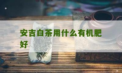 安吉白茶用什么有机肥好