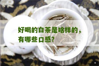 好喝的白茶是啥样的，有哪些口感？