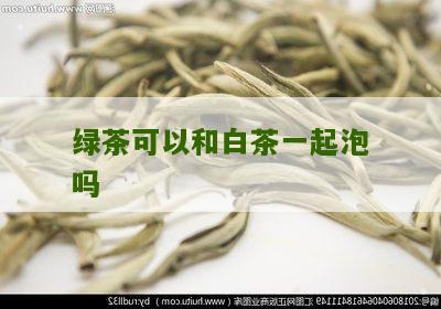 绿茶可以和白茶一起泡吗