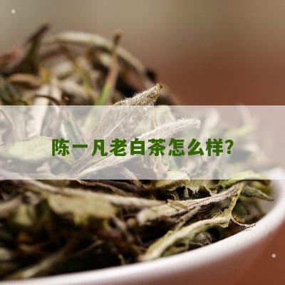 陈一凡老白茶怎么样？