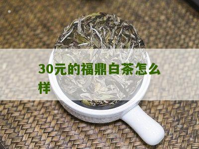 30元的福鼎白茶怎么样