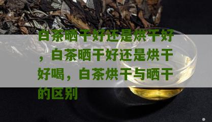 白茶晒干好还是烘干好，白茶晒干好还是烘干好喝，白茶烘干与晒干的区别