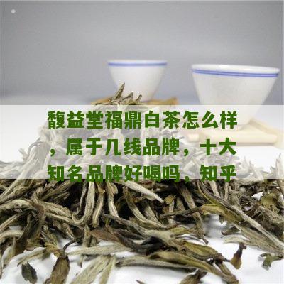 馥益堂福鼎白茶怎么样，属于几线品牌，十大知名品牌好喝吗，知乎