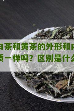 白茶和黄茶的外形和内质一样吗？区别是什么？