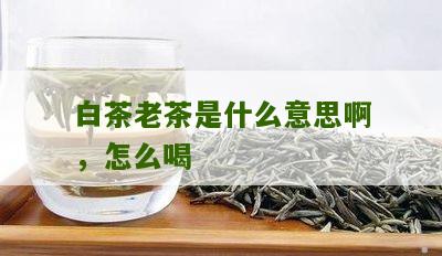 白茶老茶是什么意思啊，怎么喝