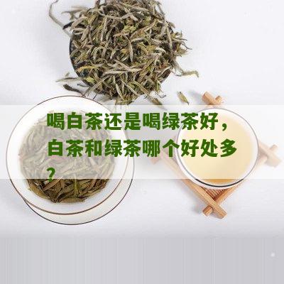 喝白茶还是喝绿茶好，白茶和绿茶哪个好处多？