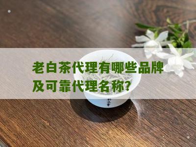 老白茶代理有哪些品牌及可靠代理名称？