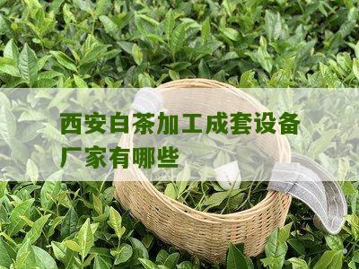 西安白茶加工成套设备厂家有哪些