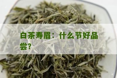 白茶寿眉：什么节好品尝？