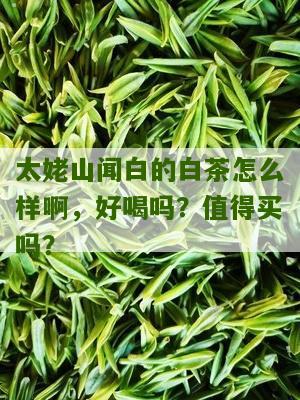 太姥山闻白的白茶怎么样啊，好喝吗？值得买吗？