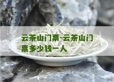 云茶山门票-云茶山门票多少钱一人