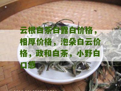 云根白茶白露白价格，相厚价格，泡朵白云价格，政和白茶，小野白口感