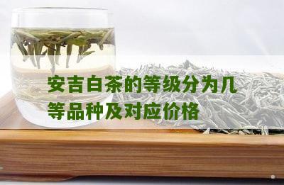 安吉白茶的等级分为几等品种及对应价格