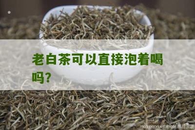 老白茶可以直接泡着喝吗？