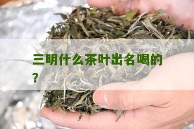 三明什么茶叶出名喝的？