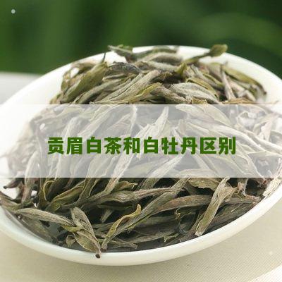 贡眉白茶和白牡丹区别